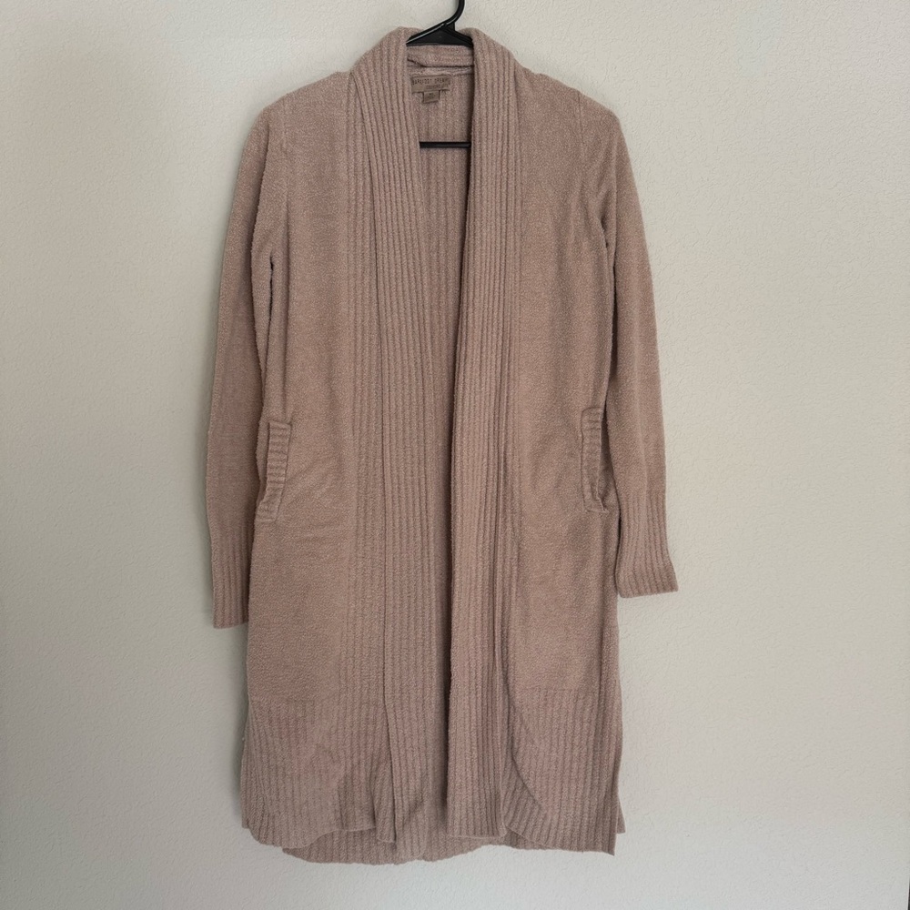 Barefoot Dreams CozyChic Lite Open Front Chenille Duster Cardigan Lounge Sweater